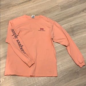 Simply Southern light orange long sleeve